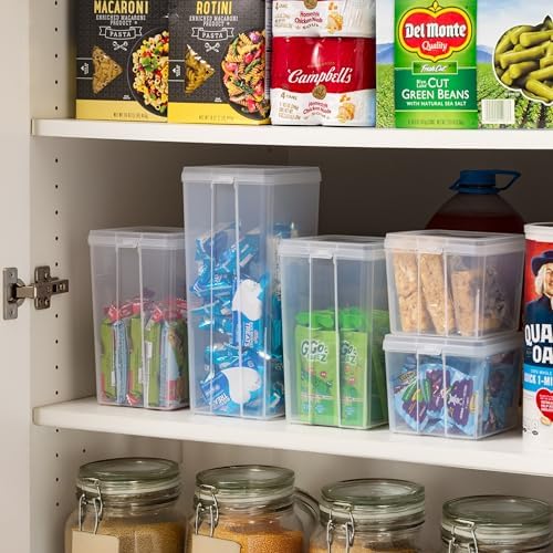 IRIS USA Flip Top Storage Containers |Made in USA| Small (10-Pack) - Clear