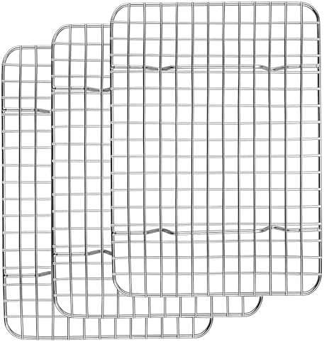 Homikit 12x9 Inch Stainless Steel Cooling Rack Set Fit Quarter Sheet Pan