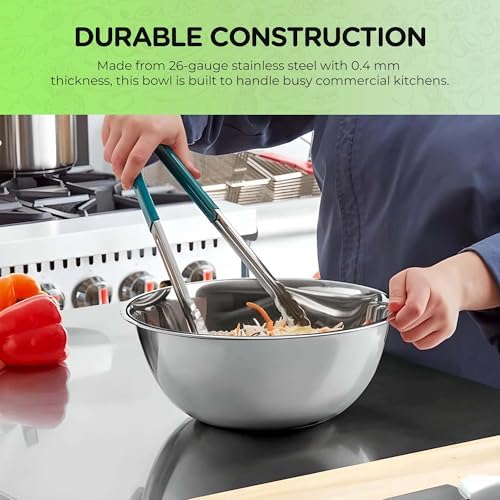 OCS Parts 5 Quart Mixing Bowl | 11.25-Inch Stainless Steel