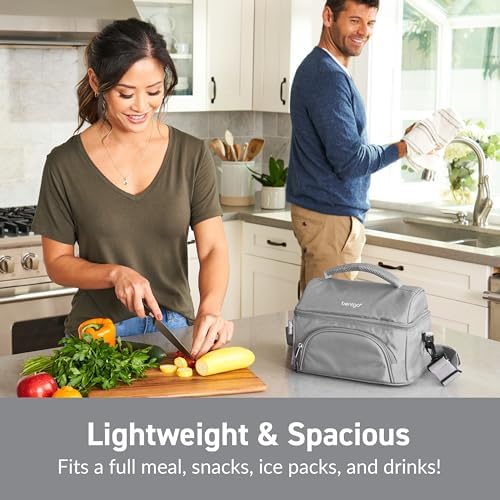 Bentgo Deluxe Insulated Lunch Bag with Adjustable Strap & Outer Pocket