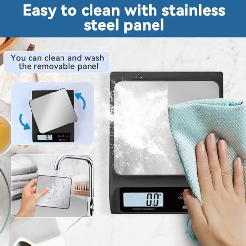 CYBERGIANT 13lb/0.1g Precision Digital Food Scale - Meal Prep Kitchen Baking & Espresso Coffee - Gram Scale with Stainless Steel Platform & LCD Display (Black)