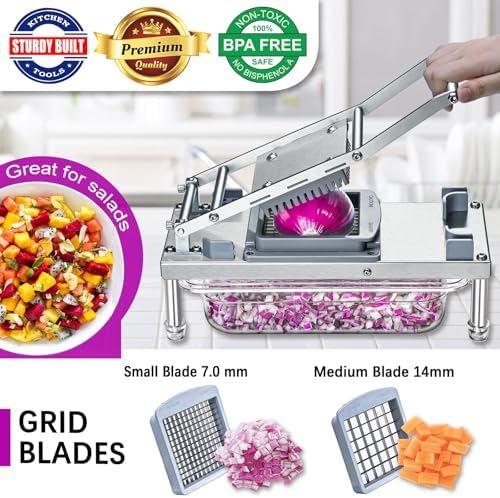 Vegetable Chopper Veggie Cutter Onion Food Potato Dicer with Container