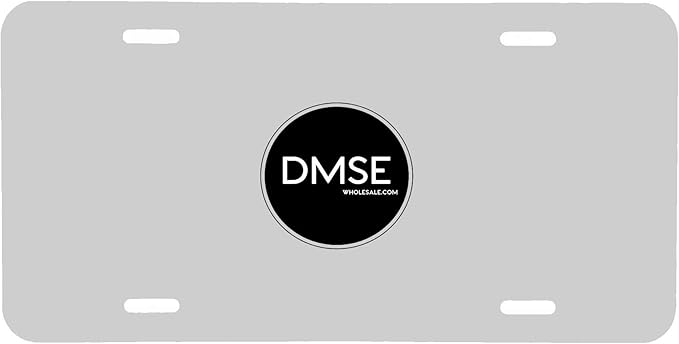 DMSE Blank License Plate, 0.025 Thickness/0.5mm - US/Canada Size 12x6, Aluminium Vanity License Plate for Design Work, Custom Car Tag (White)