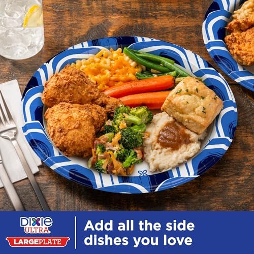 Dixie Ultra Heavy Duty Paper Plates, Large, 11-Inch, 25 Count, 3X Stronger*