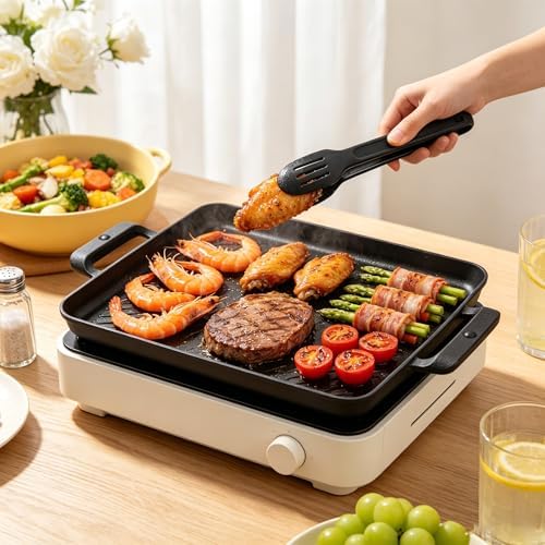Cast Iron Grill Pan, Skillet Steak Pan (10 inch)