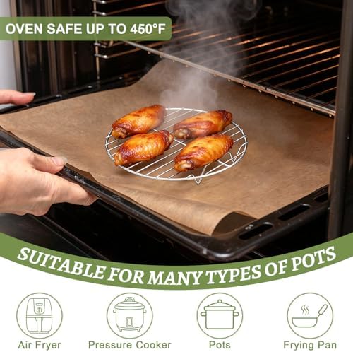P&P CHEF Round Cooking Rack, Cooling Rack for Steamer, 7.5”, Silver