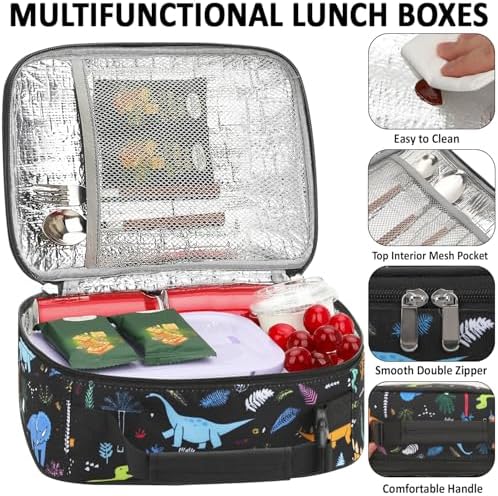 Tenot Lunch Box Kids Insulated Lunch Tote Bag Dinosaur