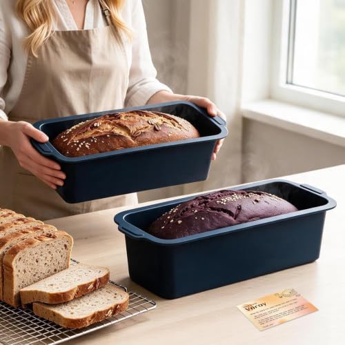 Silicone Long Bread Loaf Pan: 12x4.2x4.5 Inch Homemade Sandwich Baking Mold