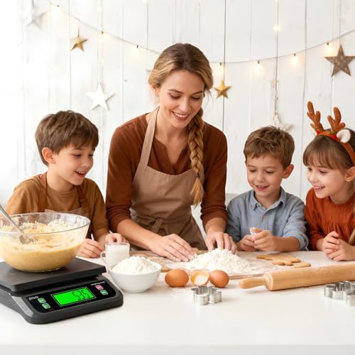 66lbs/30kg Large Digital Kitchen Scale with 6 Unit & Tare Funtion