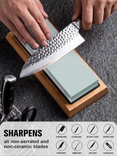 Complete Knife Sharpening Stone Kit, Double-Sided Grit400/1000 & 3000/8000