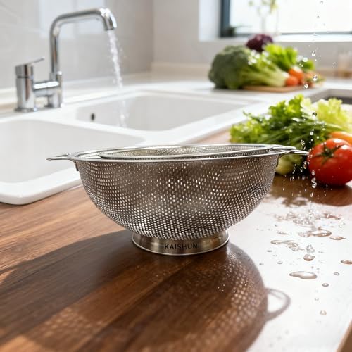 Kaishun Colander Stainless Steel Set,Strainer for Kitchen Food