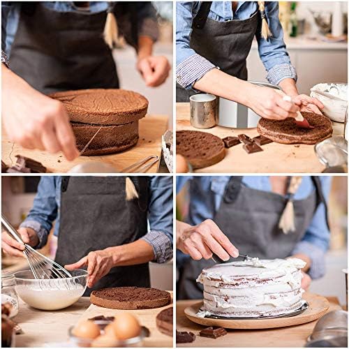 TeamFar 6 Inch Cake Pan, 6” x 3” Stainless Steel Round Baking Pan Set of 2