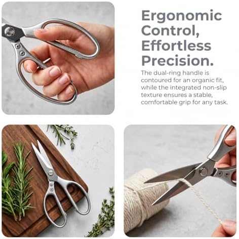 Kitchen Shears Heavy Duty 8.5", Multipurpose Food Scissors for Meat Chicken