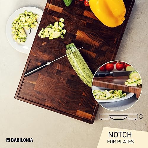 XXL American Black Walnut Wood Cutting Board, End Grain Butcher Block