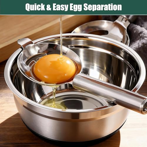 Stainless Steel Mixing Bowls Set with Lids & Silicone Base,7‑Piece Set