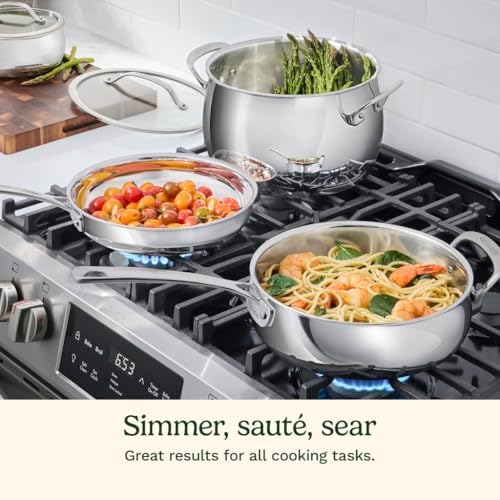 Cuisinart 12-Piece PureClad™ Triple-Ply Stainless Steel Cookware Set, PCT-12