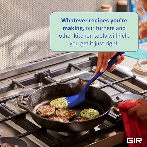 GIR: Get It Right Premium Silicone Spatula Turner - Non-Stick Heat Resistant Flip Spatula for Pancakes, Eggs, Cooking, Baking, and Mixing | Ultimate-13 IN IN, Navy