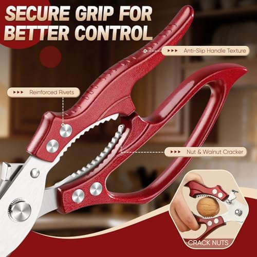 Huusk Poultry Shears Heavy Duty – All Purpose Japanese Kitchen Scissors