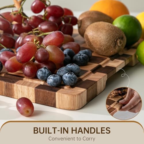 Checkered Cutting Board, Wooden Cutting Boards for Kitchen