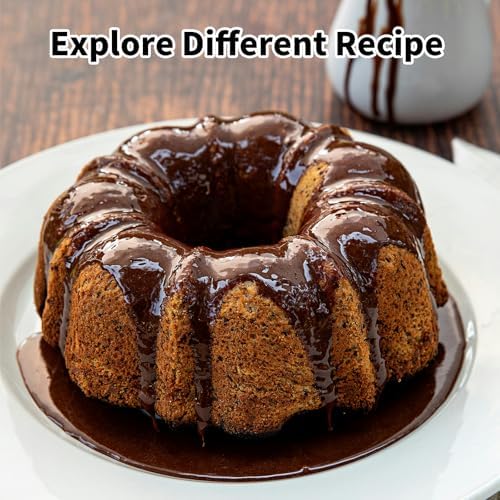 Novery 2PCS 9.5" Non-Stick Carbon Steel Fluted Tube Cake Pans