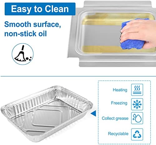 Uniflasy 80580 Catch Pan for Weber Q200 Q300 Q220 Q240 Q2000 Q2200 Q320 Grill, Drip Tray for Weber Q200/Q300 Series Grill with 6415 Aluminum Liner Replacement, 15 Pack