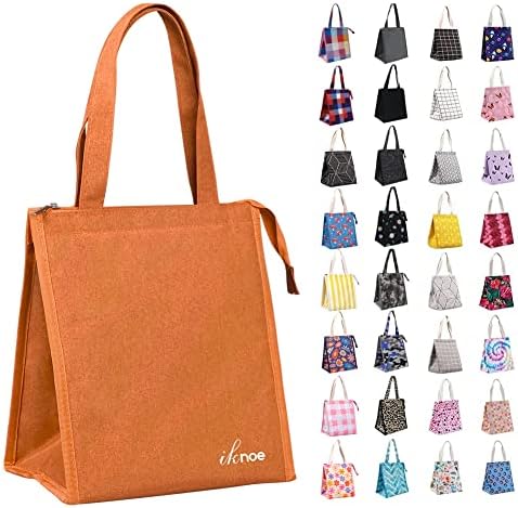 iknoe 9L Insulated Lunch Bag for Men & Women, Leak-Resistant Orange