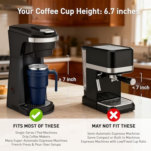 20 oz Insulated Travel Coffee Mug Tumbler with Handle and Straw