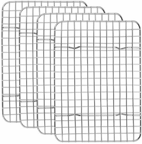Homikit Stainless Steel Cooling Rack Set for Quarter Sheet Pan, 12x9 Inch