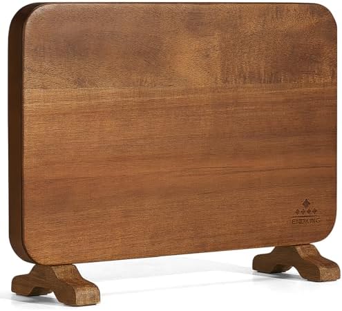 Enoking Magnetic Double-Sided Knife Block with Rotatable Stable Base, Acacia Wood Knife Holder for Countertop, Strong Magnets Safe Knife Organizer Stand, Easy to Clean Knife Storage for Home Kitchen