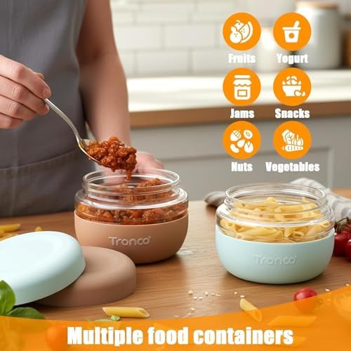 Tronco 32 oz Glass Food Storage & Lunch Bowl Containers with Airtight Lids