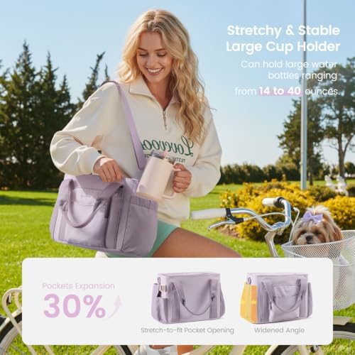 LOVEVOOK Insulated Lunch Box for Women,Adult Lunch Cooler Tote Bag with Bow