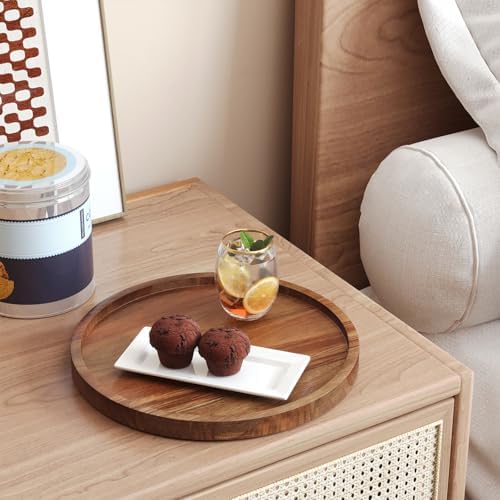 VERTORGAN Acacia Wood Serving Tray,8.7 Inch Decorative Trays,Home Decor