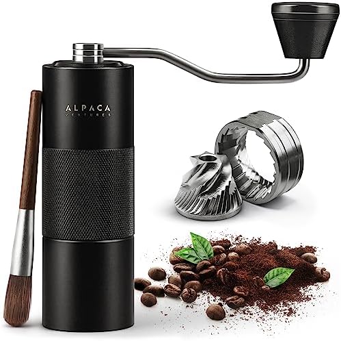Manual Coffee Grinder, Adjustable Conical Burr, Espresso - Alpaca Ventures