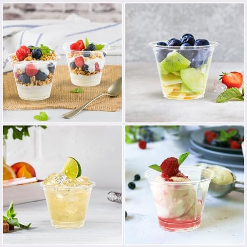 Dealusy 100 Pack 9 oz Clear Plastic Cups