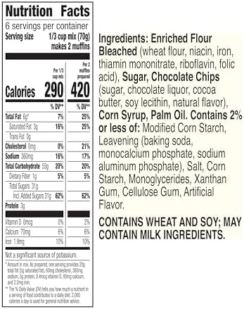 Betty Crocker Chocolate Chip Muffin & Quick Bread Mix, 14.75 oz