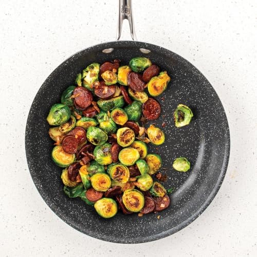 Nordic Ware Basalt Aluminum Saute Skillet, 10-Inch, Ceramic Coating