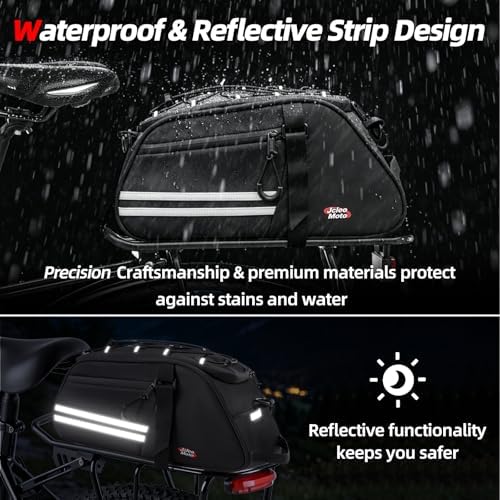 Rear Bike Rack Bag, 8L Insulated Cooler Ebike Keeps Hot & Cold