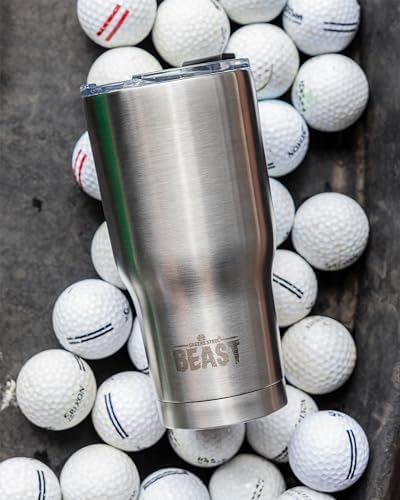 Beast 20 oz Tumbler Stainless Steel Vacuum Insulated Coffee Ice Cup Double Wall Travel Flask (Stainless Steel)