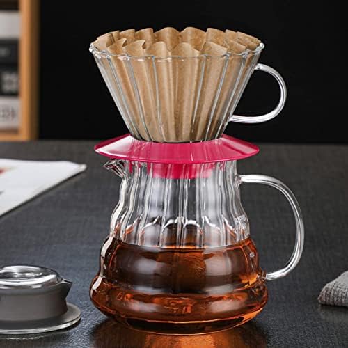 2-5 Cup Coffee Filters, Pack of 100 Unbleached Coffee Filters 5 Cup, Thicken Natural Coffee Filter Basket for Commercial, Home Coffee Maker, Pour Over Coffee Kit (Brown, W02)