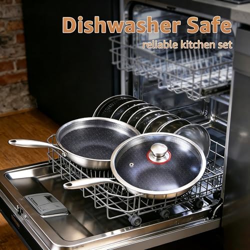 LOLYKITCH 12 Inch Hybrid Nonstick Wok with Lid | Ceramic Coating