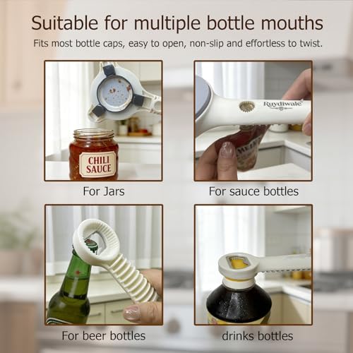 4-in-1 Jar Opener, Ruydiwale Adjustable Jar Opener for Seniors