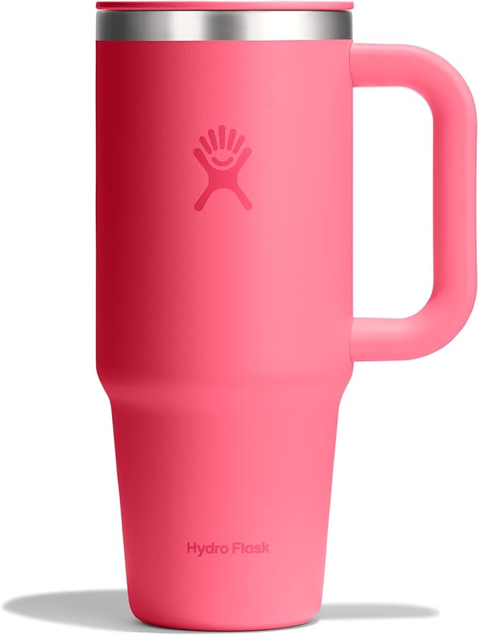 Hydro Flask Coffee Travel Tumbler Mug – Insulated Stainless Steel, Leak Resistant Hot & Iced Coffee Cup 24 Oz Popstar Pink