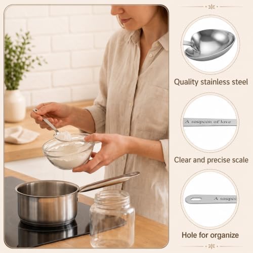 Ouligay Stainless Steel Measuring Spoons Set of 4 Metal Measuring Spoons