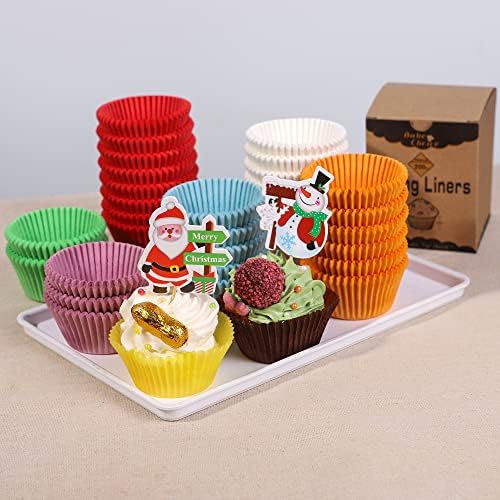 Bake Choice 200pcs Standard Cupcake Liners for Baking, Brown Muffin Liners