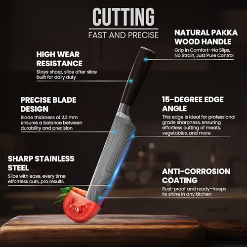 Japanese Kitchen Knife Set with Bag, 20-Piece Professional Chef Knife Set, High Carbon Stainless Steel Knives, Travel Case and Cutting Board, Complete Cooking Set
