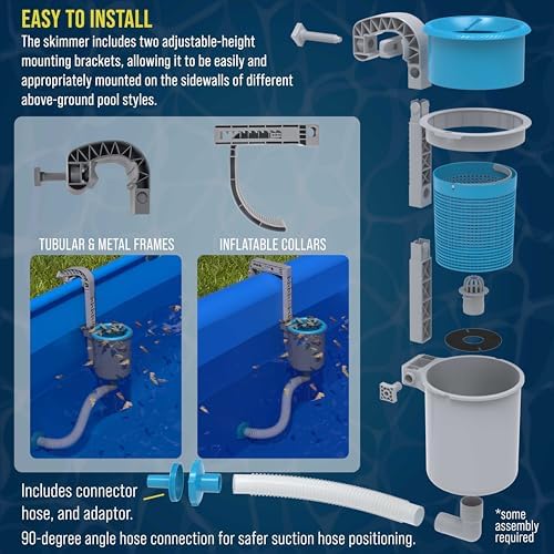 U.S. Pool Supply Above Ground Pool Skimmer, Wall Mount Surface Skimmer