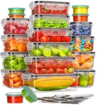 Canfanni 40 Piece Food Storage Containers with Lids, BPA-Free