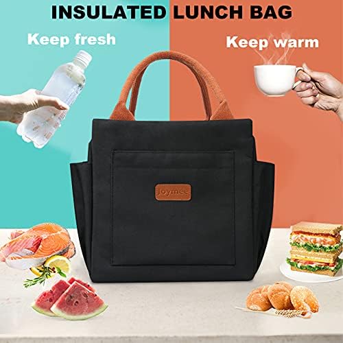 Joymee Insulated Lunch Bag For Women Reusable Leakproof - Black