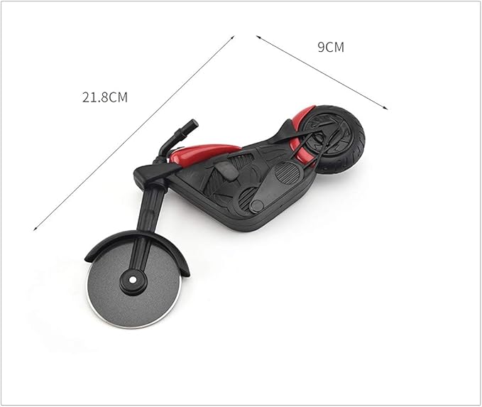 Motorcycle Pizza Cutter Premium Anti rust Stainless Steel pizza Slicer Sharp Blade Fit for Cutting Pizzas, Cakes, Waffles, Pancakes and More