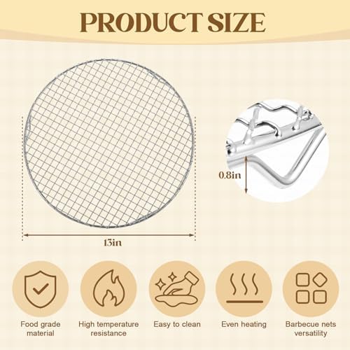 2 Pack 13 Inch Round Cooling Rack, 201 Stainless Steel with Legs